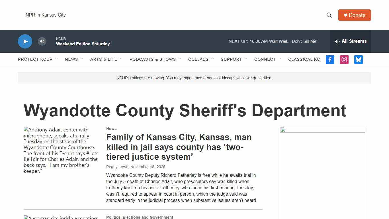 Wyandotte County Sheriff's Department KCUR - Kansas City news and NPR