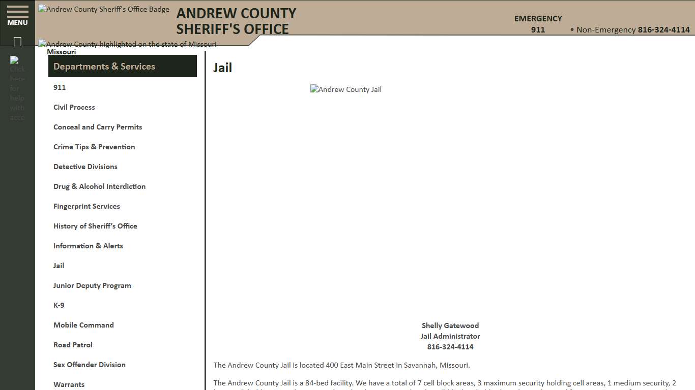 Jail Andrew County Sheriff's Office