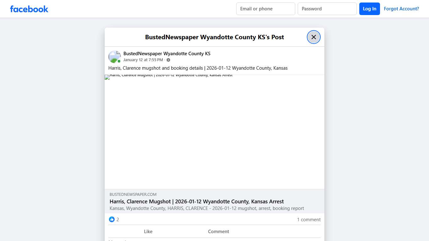 Harris, Clarence... - BustedNewspaper Wyandotte County KS Facebook